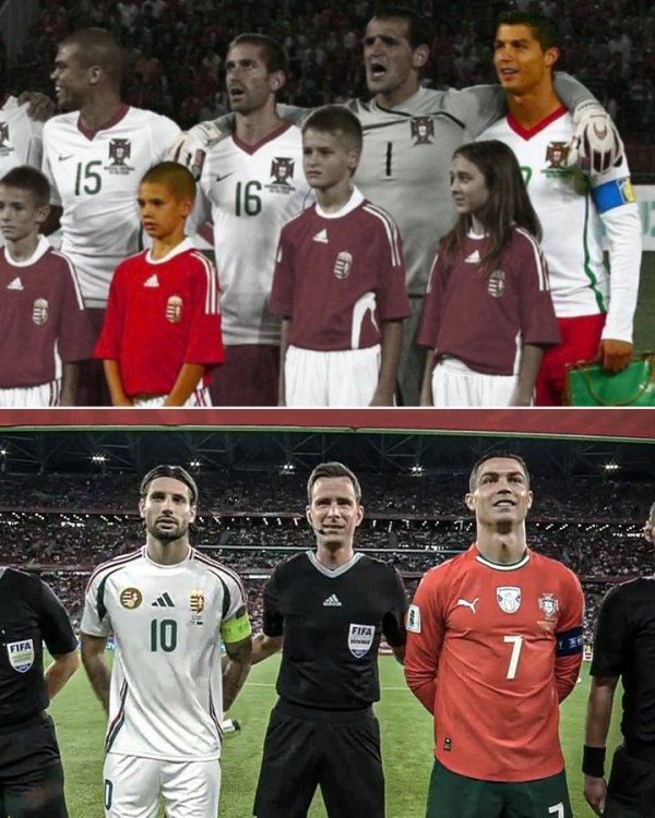 2009年索博曾作为球童与C罗一起入场，如今二人已同场竞技